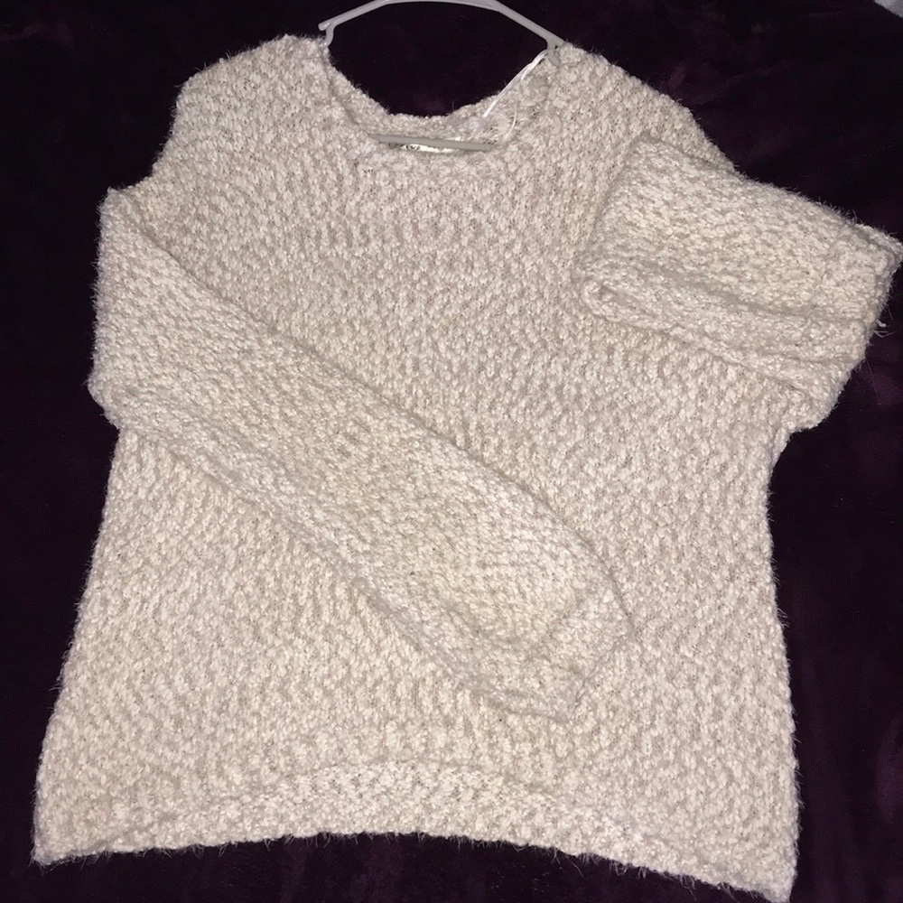 Kaisely Sweater (blush pink and white)